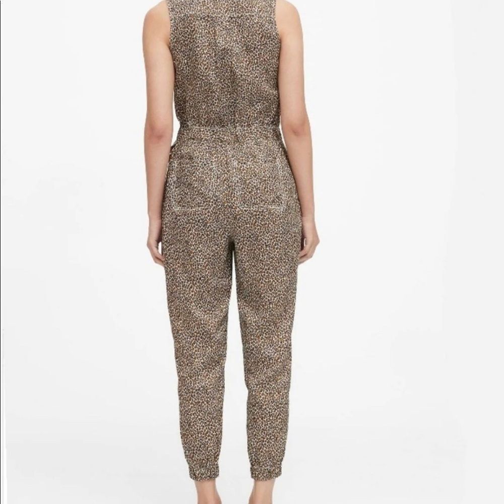 Banana Republic - Tencel Leopard Print Wrap Jumpsuit NWOT